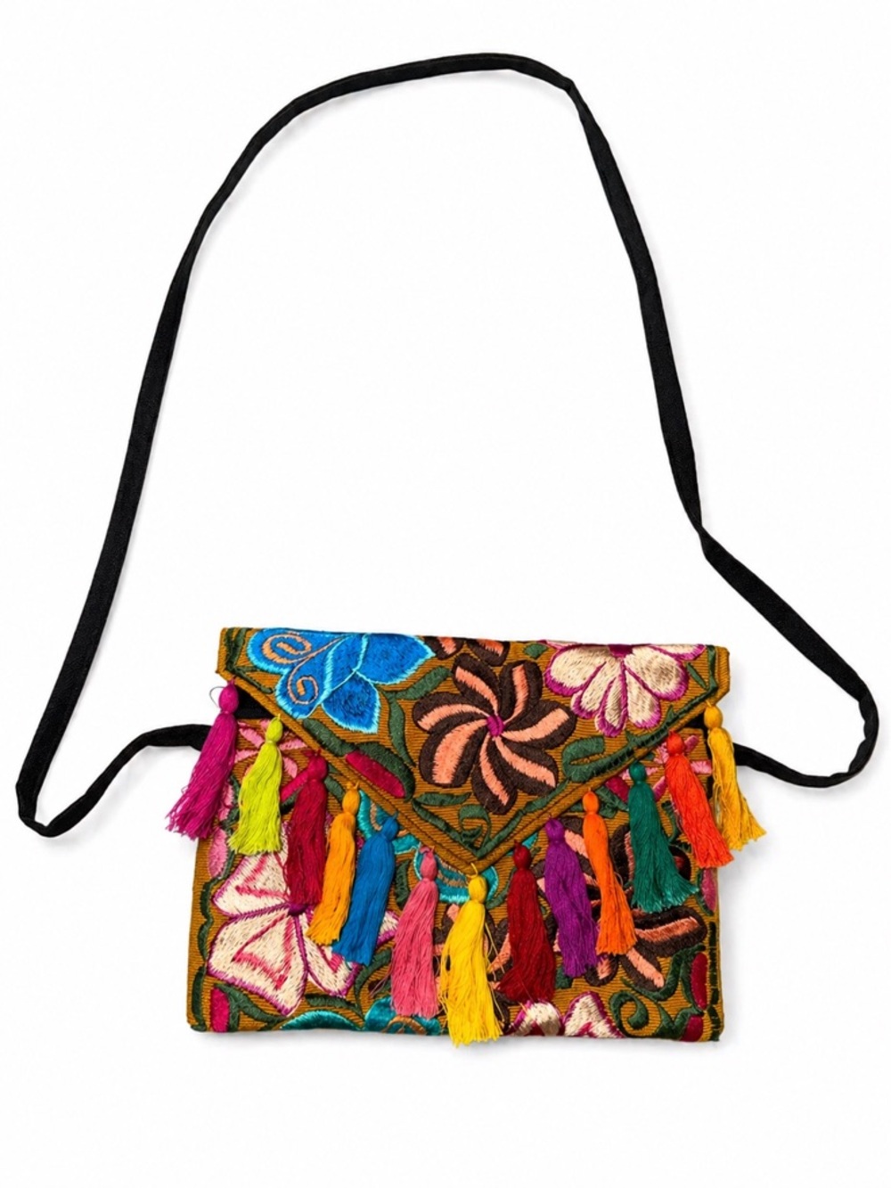 Embroidered Crossbody Bag